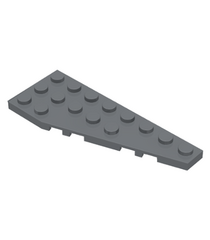 LEGO - Wig, plaat 8 x 3 vijfhoekig rechts - Dark Bluish Gray | N - Thumbnail