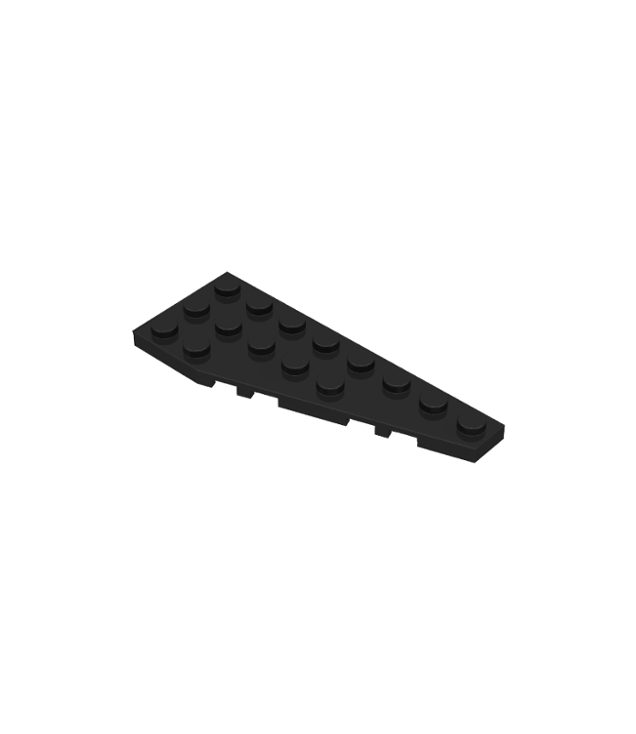LEGO - Wig, plaat 8 x 3 vijfhoekig rechts - Black | N