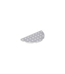 LEGO - Plaat, rond half 4 x 8 - Light Bluish Gray | N - Thumbnail