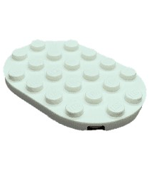  - Plaat, rond 4 x 6 ovaal - White | N - Thumbnail
