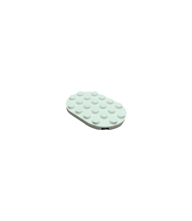  - Plaat, rond 4 x 6 ovaal - White | N