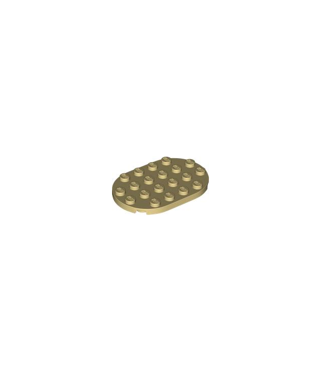  - Plaat, rond 4 x 6 ovaal - Tan | N