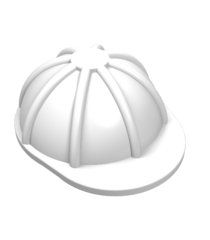  - Minifiguur, hoofddeksel bouwhelm - White | N - Thumbnail
