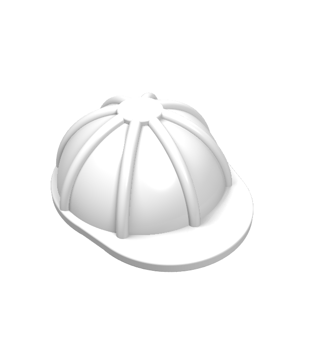  - Minifiguur, hoofddeksel bouwhelm - White | N
