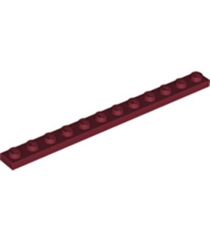 LEGO - Plaat 1 x 12 - Dark Red | N - Thumbnail