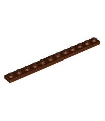 LEGO - Plaat 1 x 12 - Reddish Brown | N - Thumbnail