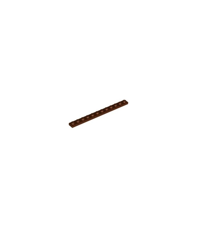 LEGO - Plaat 1 x 12 - Reddish Brown | N