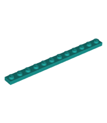 LEGO - Plaat 1 x 12 - Dark Turquoise | N - Thumbnail