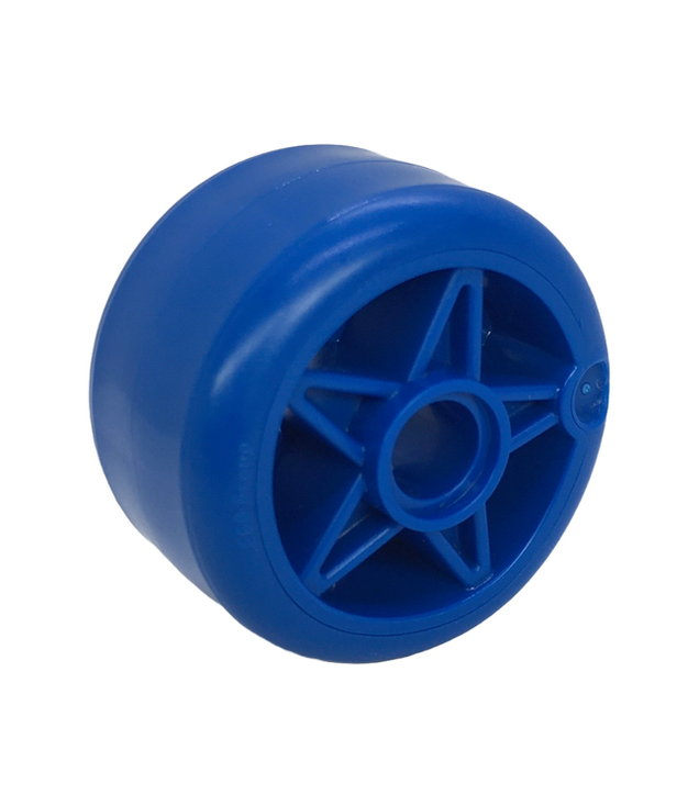LEGO - Wiel 24 x 15 met pen-gat en blauw hard-kunststof met band-patroon - Blue | N