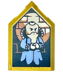  - Tegel, gemodificeerd 2 x 3 vijfhoekig met HP-portret – Salazar Zwadderich patroon - Pearl Gold | N - Thumbnail