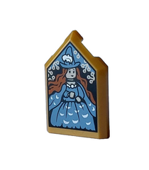  - Tegel, gemodificeerd 2 x 3 vijfhoekig met HP-portret – Damara Dodderidge patroon - Pearl Gold | N - Thumbnail