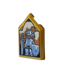  - Tegel, gemodificeerd 2 x 3 vijfhoekig met HP-portret – Sir Cadogan patroon - Pearl Gold | N - Thumbnail