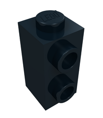LEGO - Steen, gemodificeerd 1 x 1 x 1 2/3 met noppen aan zijkant - Black | N - Thumbnail