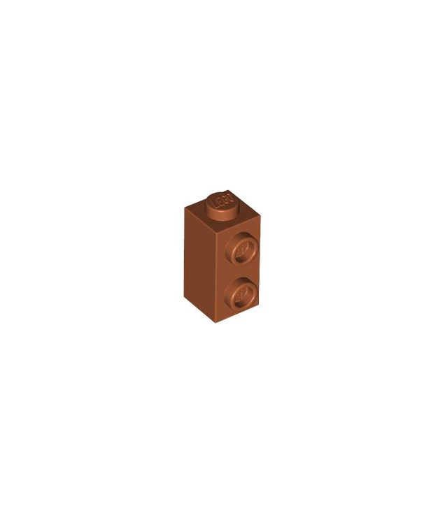 LEGO - Steen, gemodificeerd 1 x 1 x 1 2/3 met noppen aan zijkant - Dark Orange | N