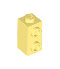 LEGO - Steen, gemodificeerd 1 x 1 x 1 2/3 met noppen aan zijkant - Bright Light Yellow | N - Thumbnail