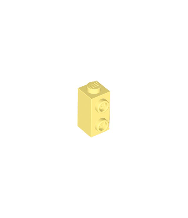 LEGO - Steen, gemodificeerd 1 x 1 x 1 2/3 met noppen aan zijkant - Bright Light Yellow | N