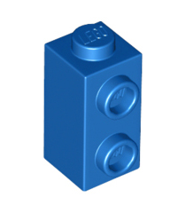 LEGO - Steen, gemodificeerd 1 x 1 x 1 2/3 met noppen aan zijkant - Blue | N - Thumbnail