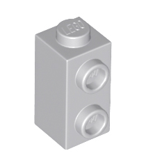 LEGO - Steen, gemodificeerd 1 x 1 x 1 2/3 met noppen aan zijkant - Light Bluish Gray | N - Thumbnail