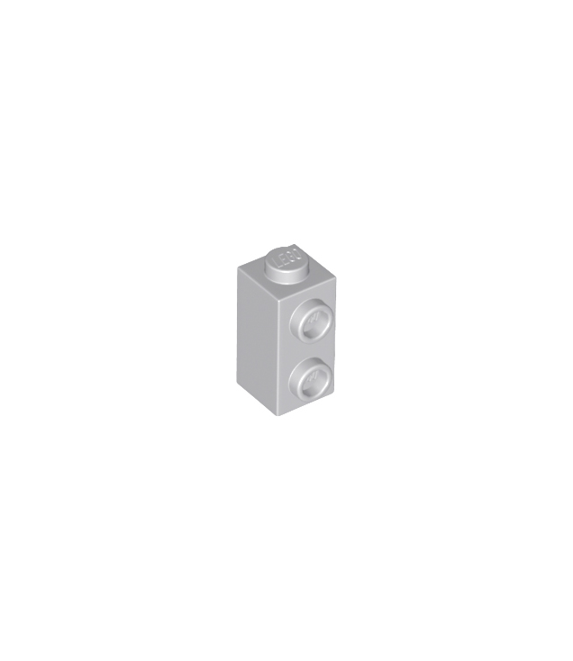 LEGO - Steen, gemodificeerd 1 x 1 x 1 2/3 met noppen aan zijkant - Light Bluish Gray | N