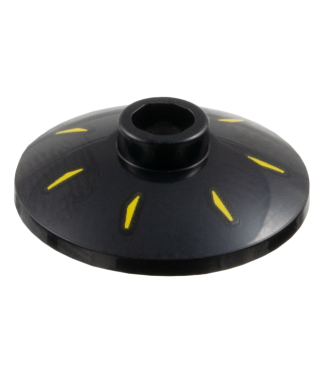  - Schotel 2 x 2 omgekeerd (radar) met 7 gele radiale markeringen­patroon - Black | N