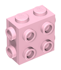 LEGO - Steen, gemodificeerd 1 x 2 x 1 2/3 met noppen aan zijkanten en uiteinden - Bright Pink | N - Thumbnail