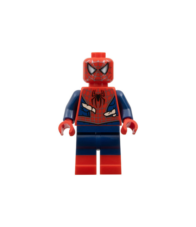  - Spider-Man – donkerblauwe armen en benen, rode laarzen, zilveren webbing, licht-nougat scheuren in kostuum - (Not Applicable) | N