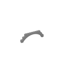 LEGO - Boog 1 x 12 x 3 verhoogd met 5 dwarssteunen - Light Bluish Gray | N - Thumbnail