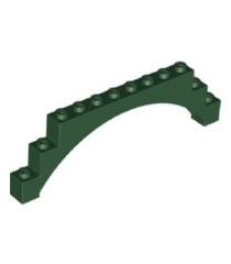 LEGO - Boog 1 x 12 x 3 verhoogd met 5 dwarssteunen - Dark Green | N - Thumbnail