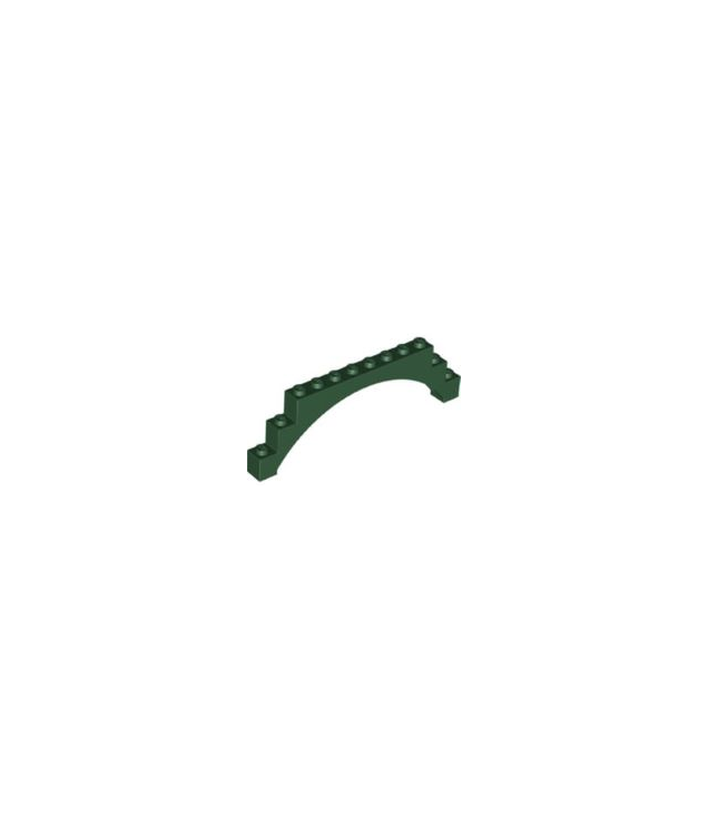 LEGO - Boog 1 x 12 x 3 verhoogd met 5 dwarssteunen - Dark Green | N