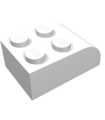 LEGO - Helling, gebogen 3 x 2 met 4 noppen - White | N - Thumbnail
