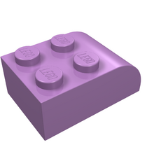 LEGO - Helling, gebogen 3 x 2 met 4 noppen - Medium Lavender | N - Thumbnail