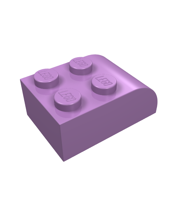 LEGO - Helling, gebogen 3 x 2 met 4 noppen - Medium Lavender | N