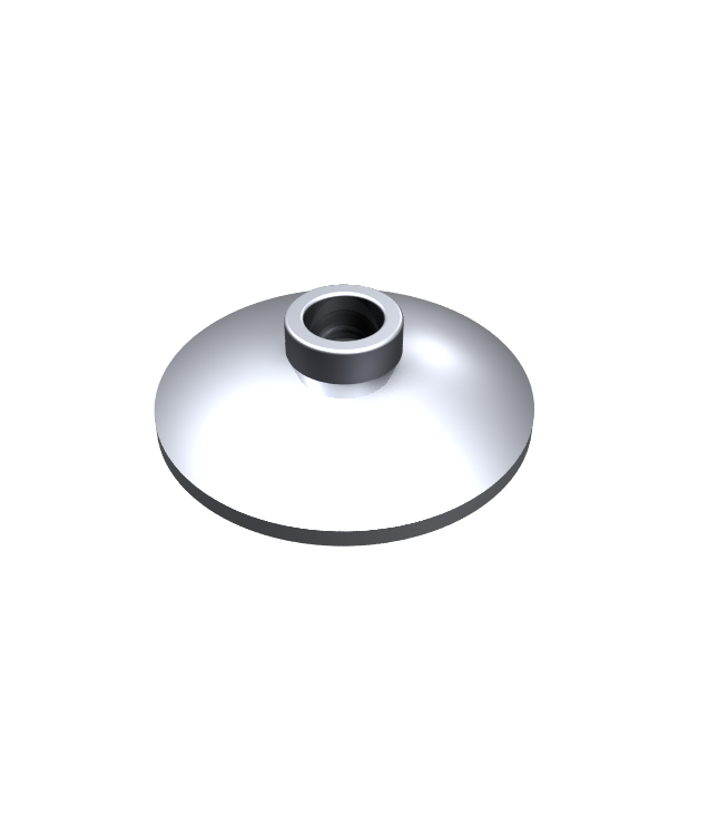 LEGO - Schotel 2 x 2 omgekeerd (radar) - Metallic Silver | N