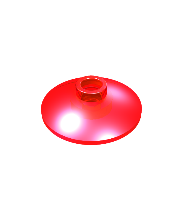 LEGO - Schotel 2 x 2 omgekeerd (radar) - Trans-Red | N