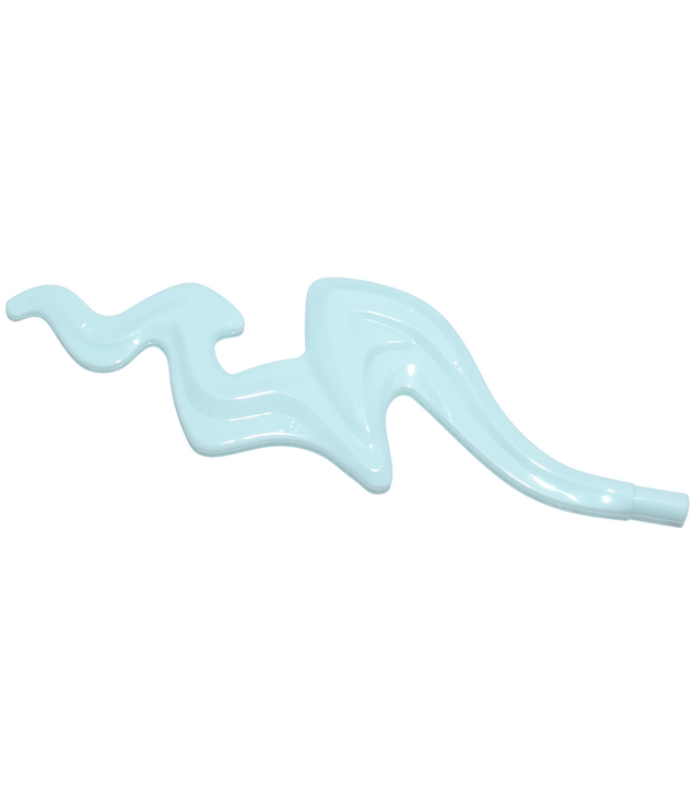  - Golfvorm kronkelend met staafuiteinde (vlam) - Light Aqua | N