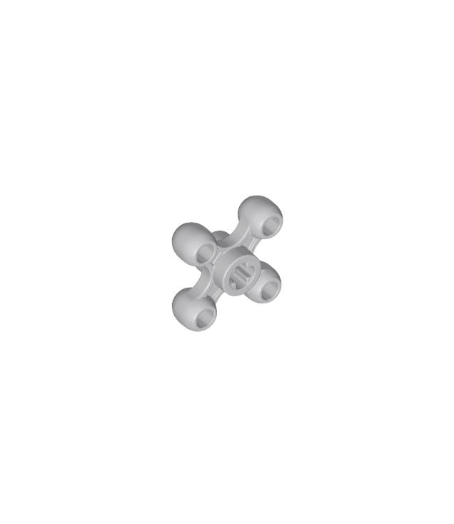  - Technic draaiknop tandwiel / wiel met as-gat (x-oriëntatie) - Light Bluish Gray | N