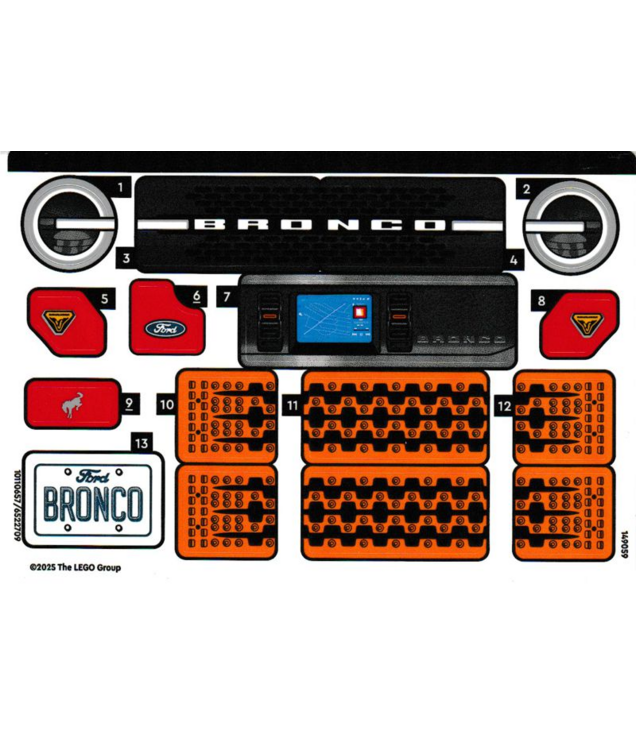  - Stickervel voor set 42213 – (10110657/6522709) - (Not Applicable) | N