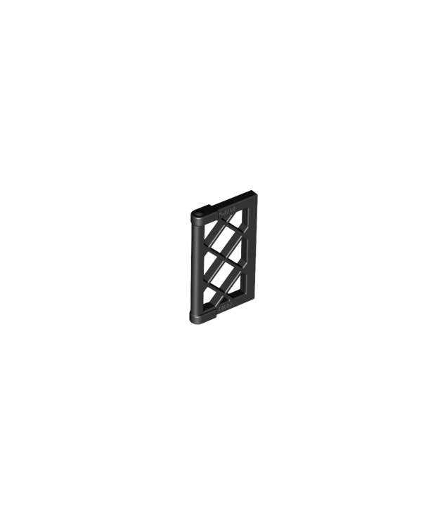 LEGO - Ruit voor raam 1 x 2 x 3 met raster en dikke hoeklippen - Black | N