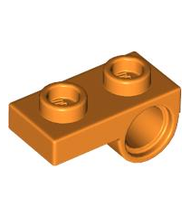LEGO - Plaat, gemodificeerd 1 x 2 met pen-gat aan onderzijde - Orange | N - Thumbnail