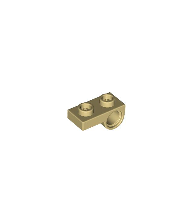 LEGO - Plaat, gemodificeerd 1 x 2 met pen-gat aan onderzijde - Tan | N