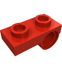 LEGO - Plaat, gemodificeerd 1 x 2 met pen-gat aan onderzijde - Red | N - Thumbnail