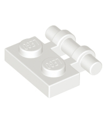 LEGO - Plaat, gemodificeerd 1 x 2 met staaf-handgreep aan zijkant - vrije uiteinden - White | N - Thumbnail