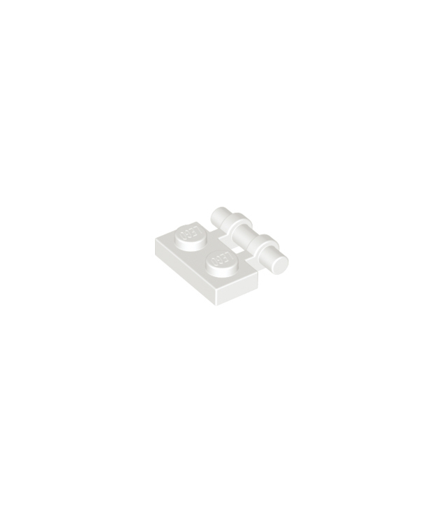 LEGO - Plaat, gemodificeerd 1 x 2 met staaf-handgreep aan zijkant - vrije uiteinden - White | N