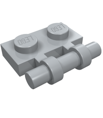 LEGO - Plaat, gemodificeerd 1 x 2 met staaf-handgreep aan zijkant - vrije uiteinden - Light Bluish Gray | N - Thumbnail