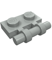 LEGO - Plaat, gemodificeerd 1 x 2 met staaf-handgreep aan zijkant - vrije uiteinden - Light Gray | N - Thumbnail