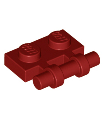 LEGO - Plaat, gemodificeerd 1 x 2 met staaf-handgreep aan zijkant - vrije uiteinden - Dark Red | N - Thumbnail