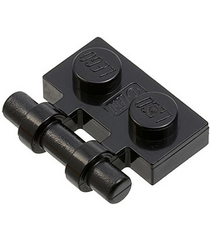 LEGO - Plaat, gemodificeerd 1 x 2 met staaf-handgreep aan zijkant - vrije uiteinden - Black | N - Thumbnail