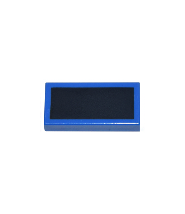  - Tegel 1 x 2 met zwart rechthoek­patroon - Blue | N