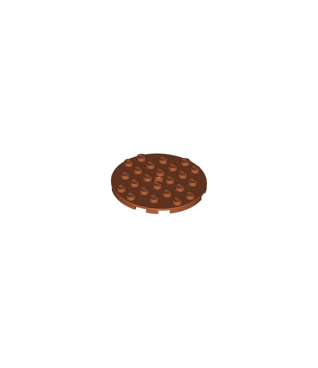 LEGO - Plaat, rond 6 x 6 met gat - Dark Orange | N