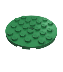 LEGO - Plaat, rond 6 x 6 met gat - Green | N - Thumbnail